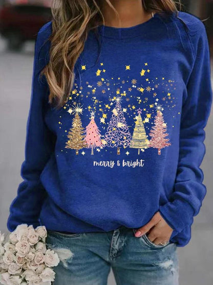 Christmas Printing European And American Style Large Size Sweater