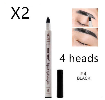 Three - or four-headed eyebrow pencils are waterproof and long-lasting