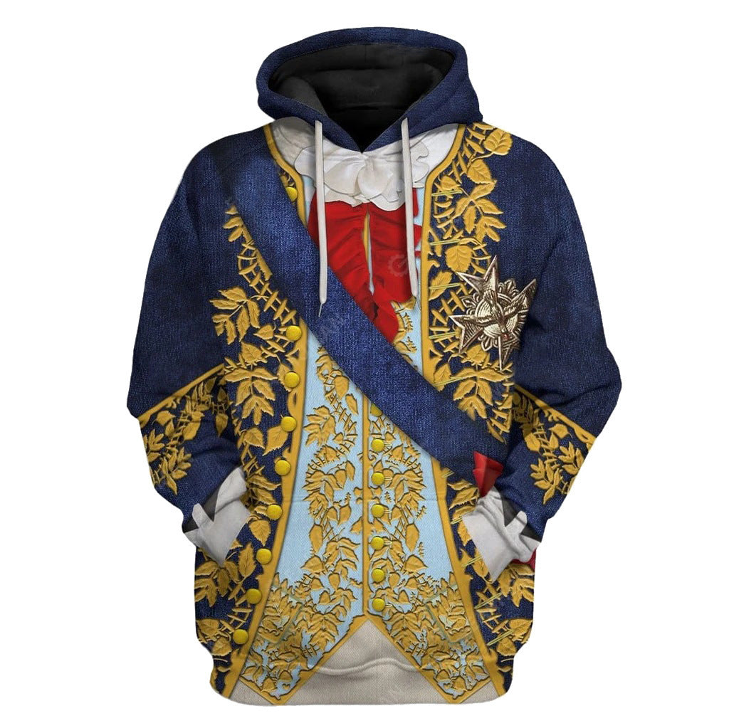 Historical Figures 3d Digital Printed Hoodie