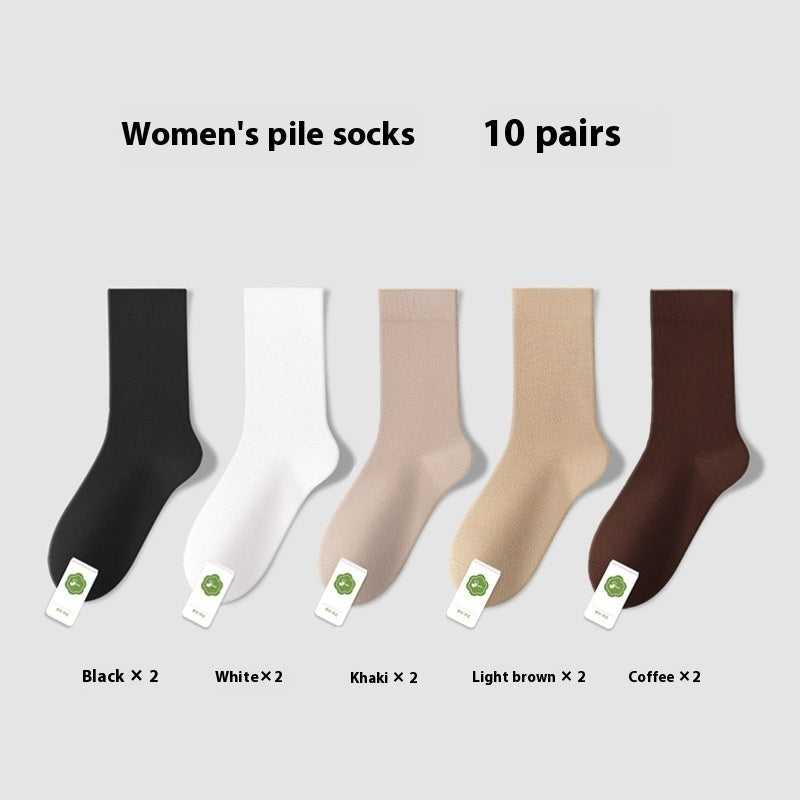 Spring And Summer Thin Anti-Pilling Pure Cotton Women's Socks Sweat-absorbent Breathable