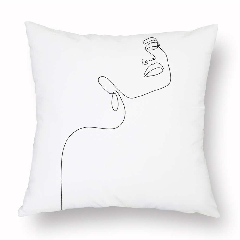 Short line plush pillow