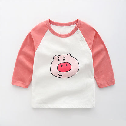 Baby cotton long sleeve T-shirt