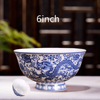 Household Noodle Bowls Ceramic Bone China For Eating