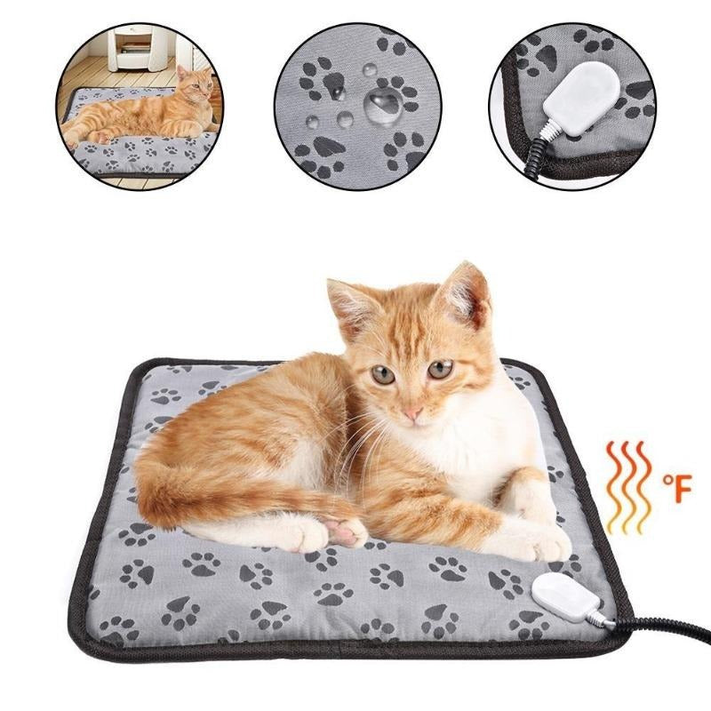 Pet Heating Pad For Dog Cat Heat Mat Indoor Electric Waterproof Dog Heated Pad With Chew Resistant Cord Winter Pet Blanket Warmer