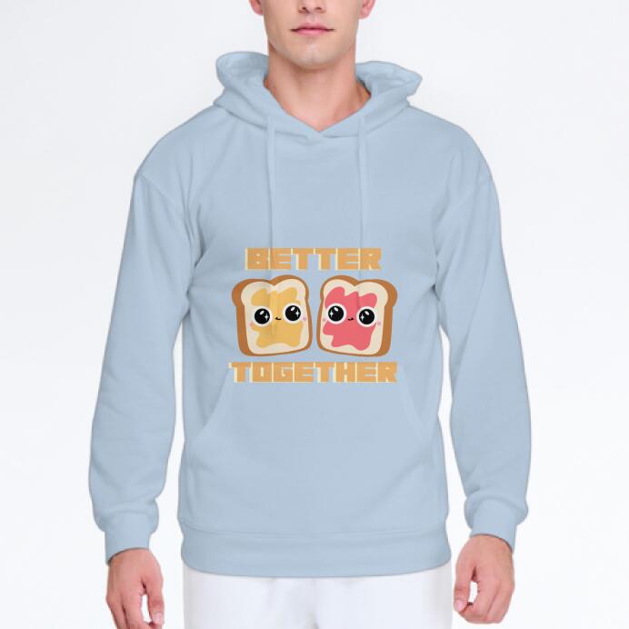 Toast Printed European And American Hooded Sweater