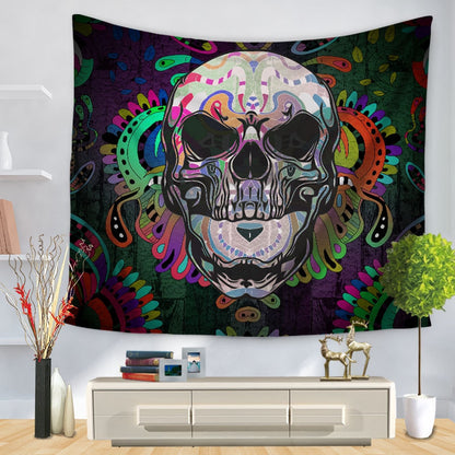 Skull Halloween digital print tapestry hung tablecloth beach towel