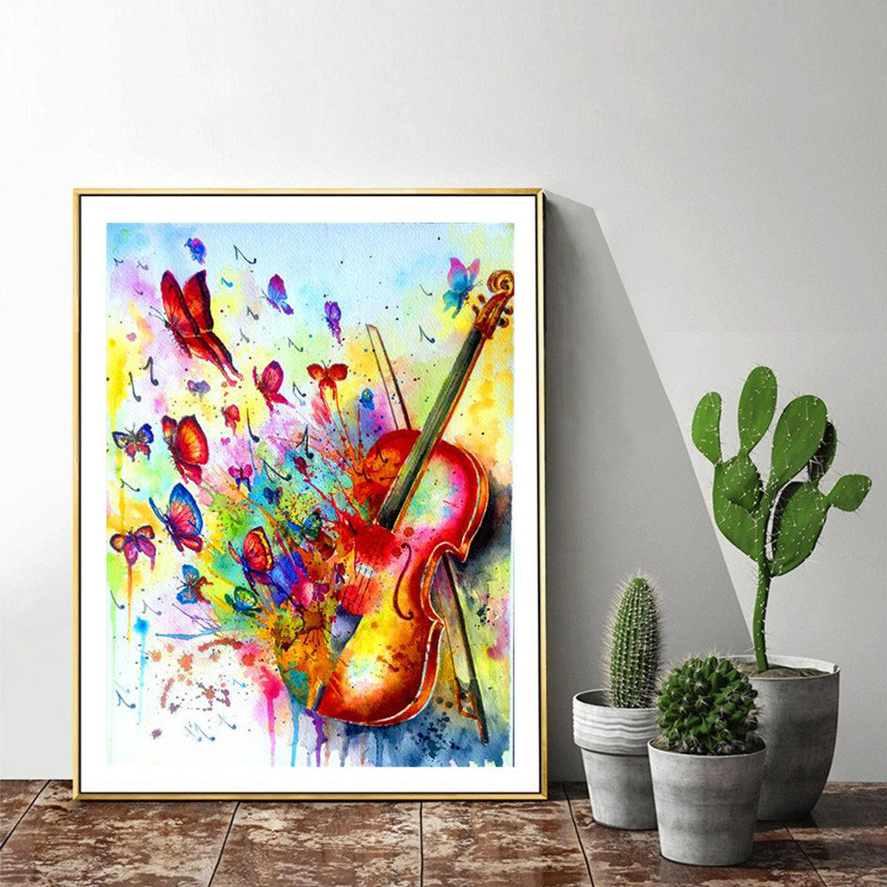 Violin Theme Diamond Painting Full 5D Embroidery Landscape Home Decoration