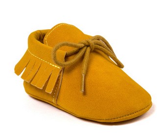 Polychromatic sanding soft bottom tassel shoe baby shoes