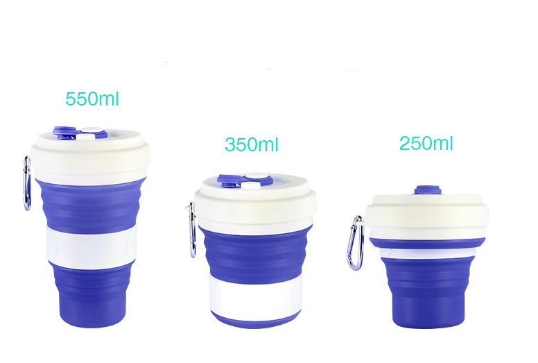 Silicone folding coffee cup