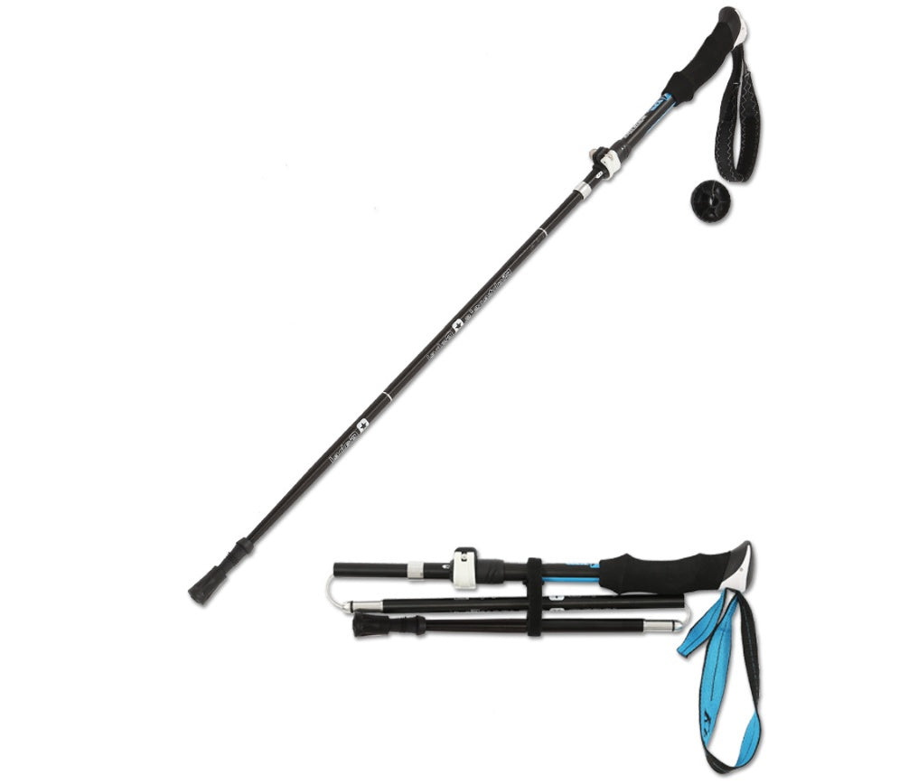 Folding telescopic trekking pole