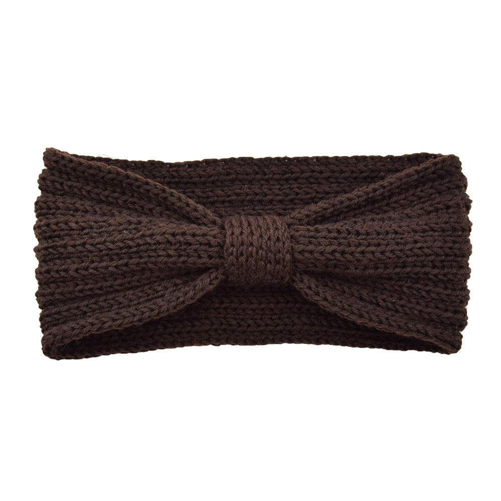 European and American flat stitch bow headband