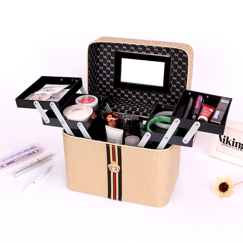 Cosmetic Bag Hand - Held Multi - Layer Storage Box