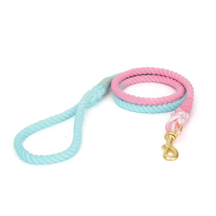 Dog Collar Traction Rope Cotton Rope Hand-knitted Single Head Traction Rope Dog Rope Pet Supplies