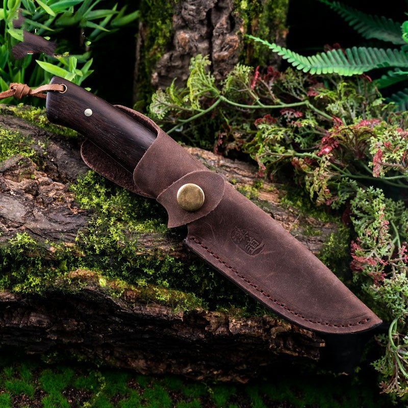 Straight Knife Outdoor Survival Knife Wilderness Survival Knife Self-defense Pocket Knife High Hardness