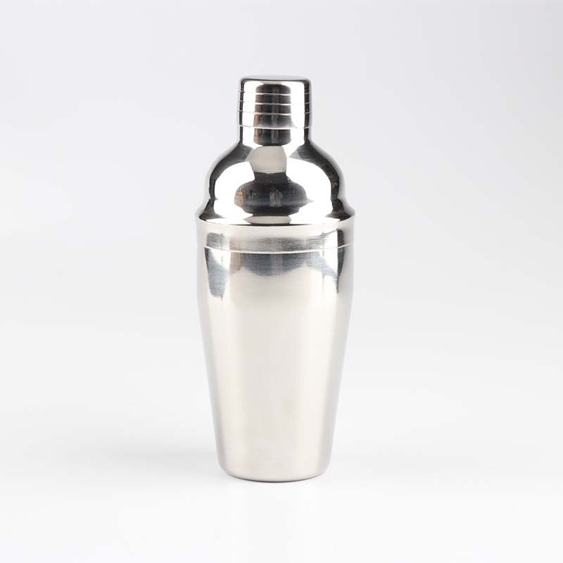 Stainless Steel Cocktail Shaker  with Wooden Stand for Home Bar Party