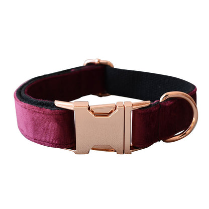 Velvet Dog Collar Double Microfiber Bowknot Pet Products