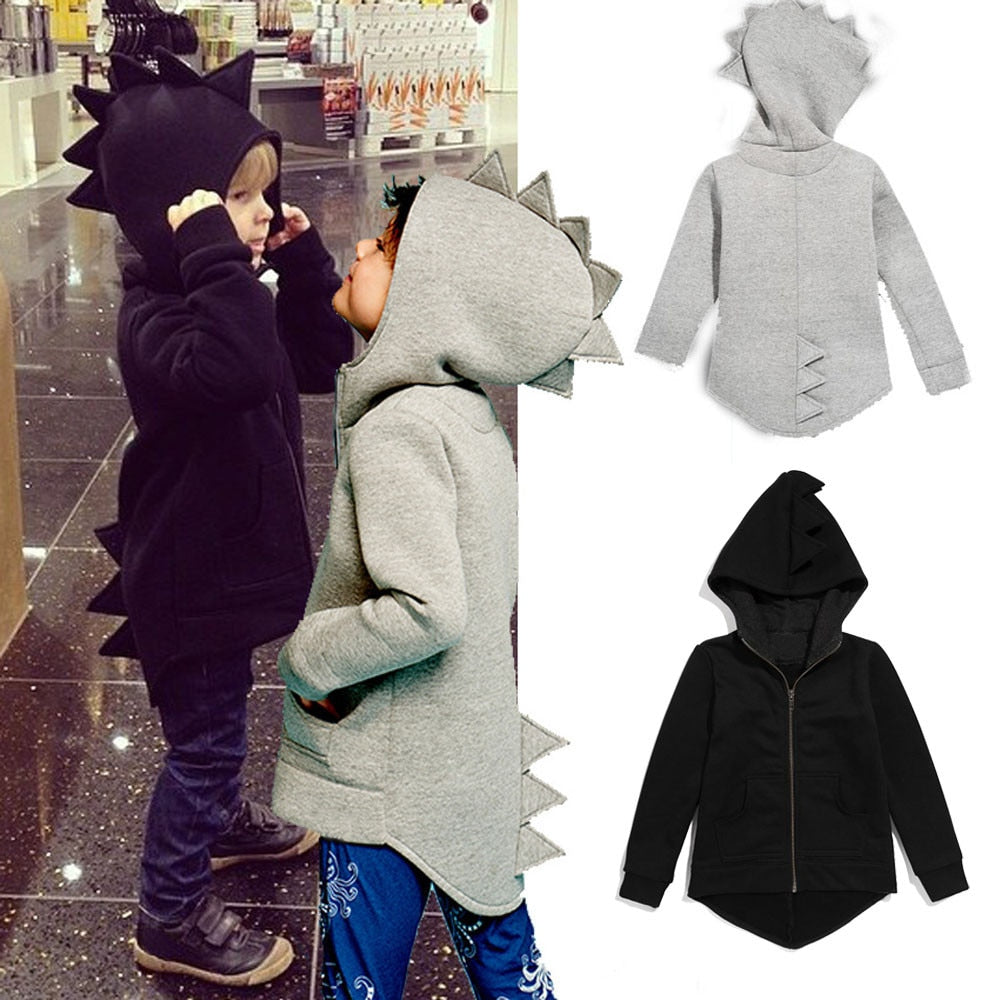 Children kids baby coat jacket dinosaur style hooded