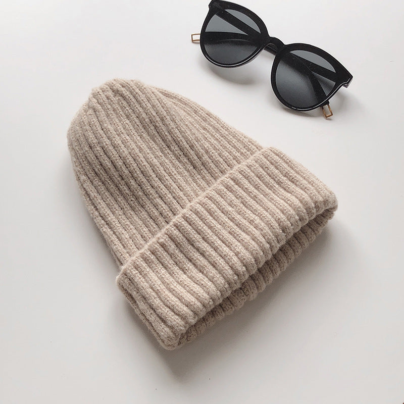 New Style Candy Color Light Board Wool Cap Thickened To Keep Warm