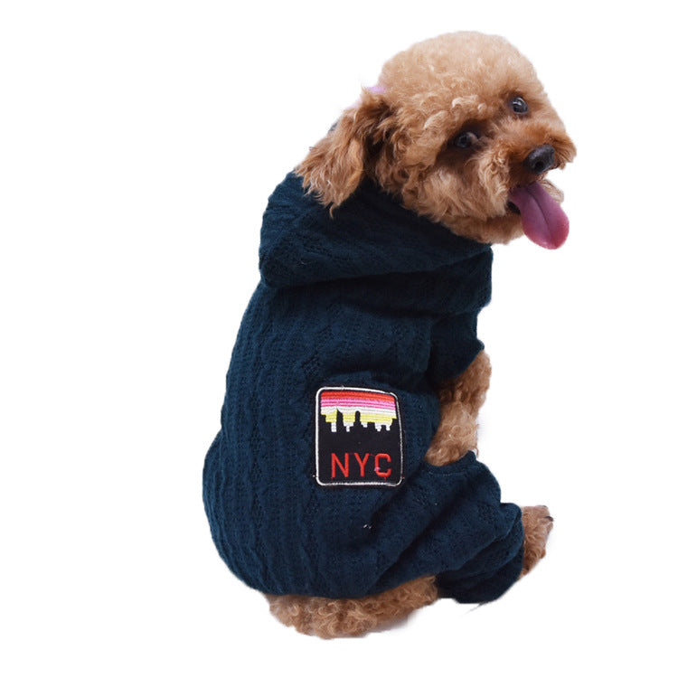 Four-legged thick pet clothes