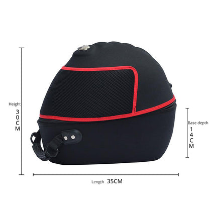 Motorcycle riding helmet bag