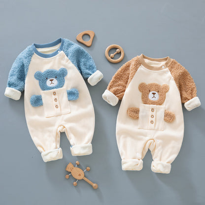 Fleece Warm Romper For Newborns