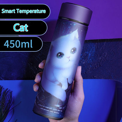 Stainless steel vacuum flask LED touch display temperature