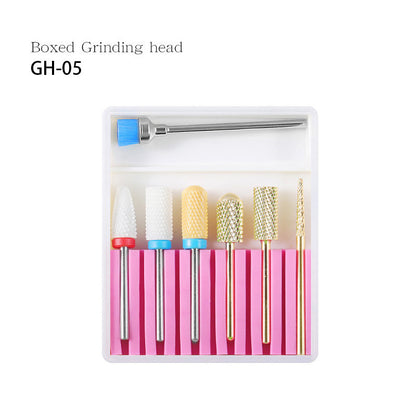 Nail ceramic tungsten steel alloy polishing head set