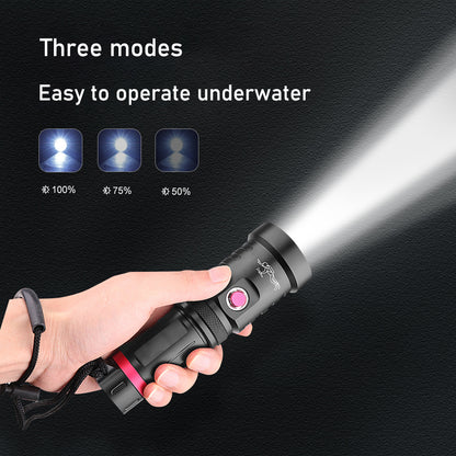 Rechargeable diving flashlight