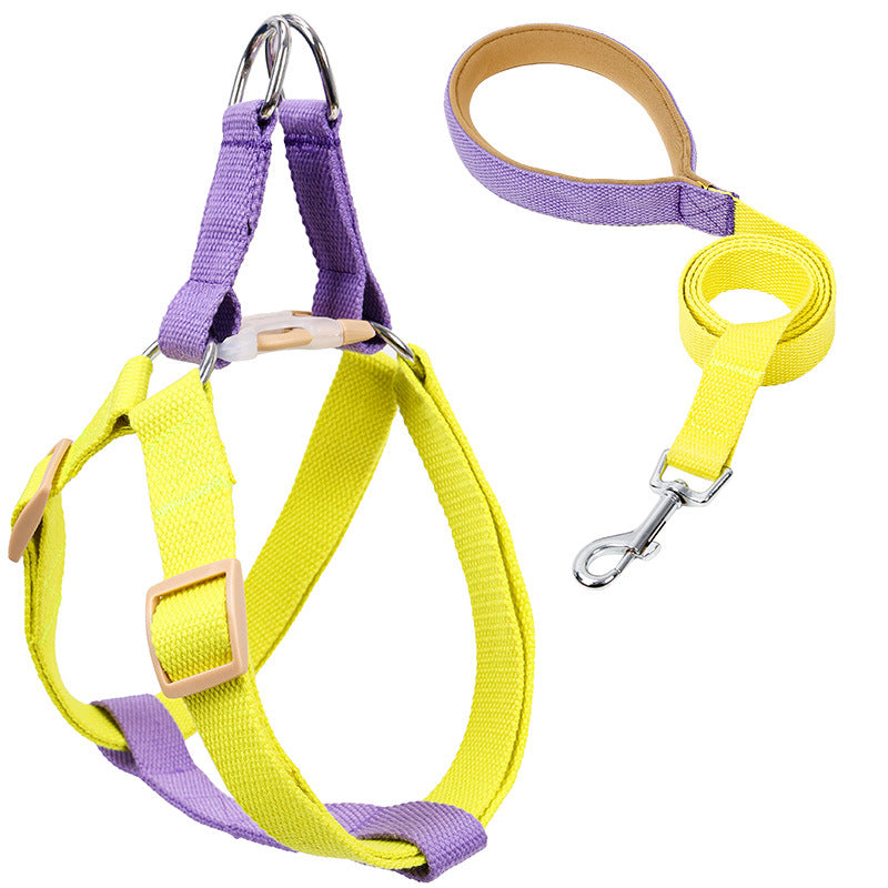 Color Pet Drawstring Leash Vest-style Dog Leash