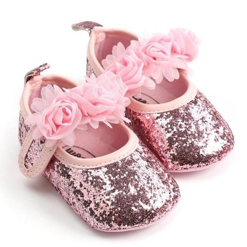 Glitter Rosette Mary Janes