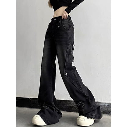 Slightly Flared Jeans Women's Street Slim Fit