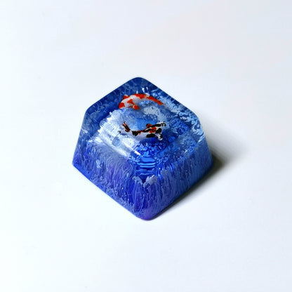 Koi resin mechanical keyboard keycap