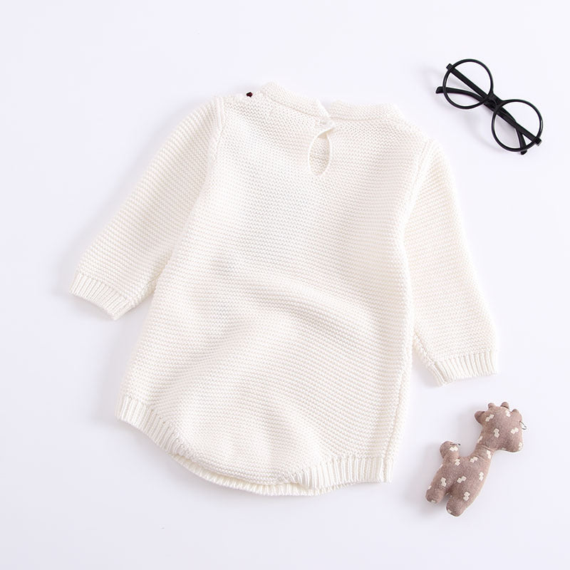 Baby knitted romper