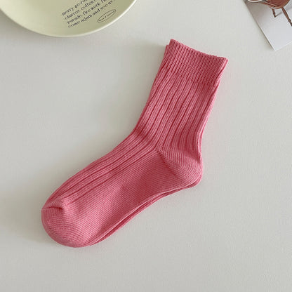 Thick Thread Women's Thickened Keep Warm Pure Color Tube Socks