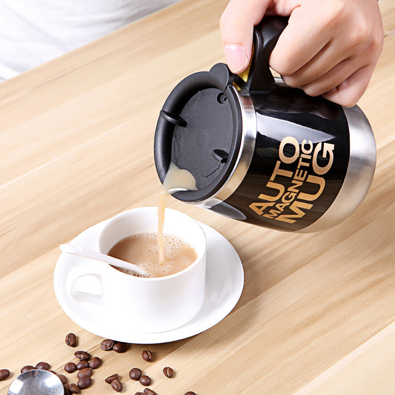 Stainless Steel Automatic Stirring Magnetic Coffee Cup