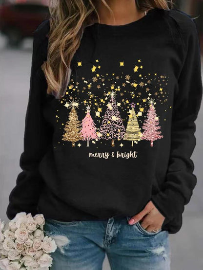 Christmas Printing European And American Style Large Size Sweater