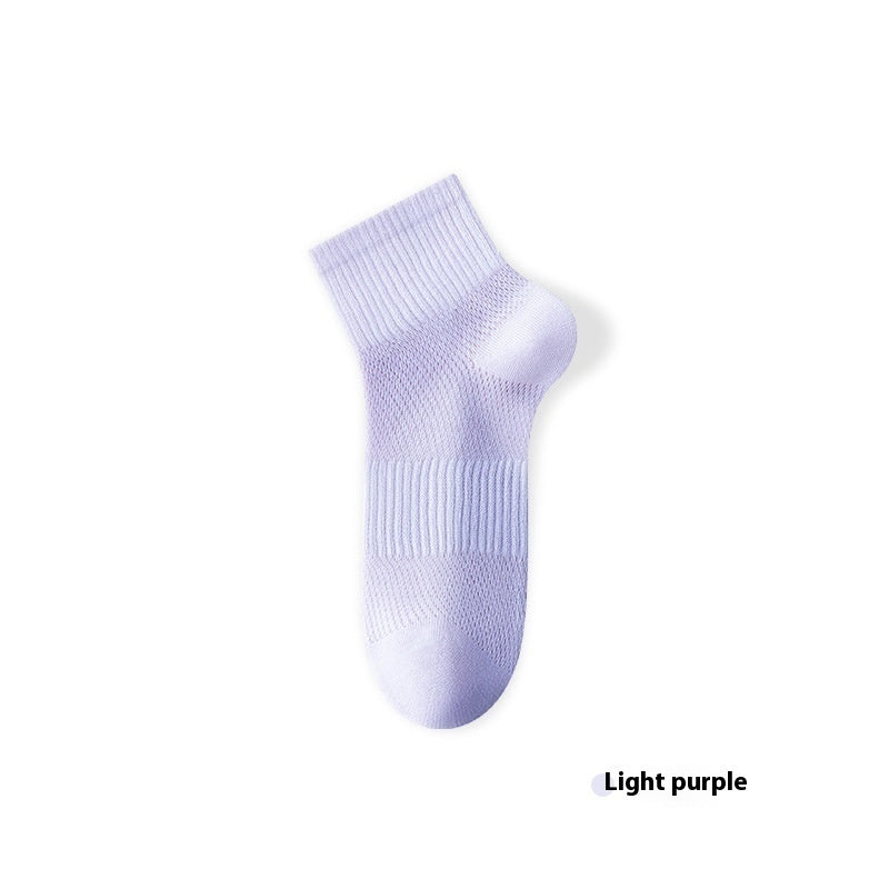 Pure Cotton Summer Antibacterial Breathable Mid-calf Socks Tight