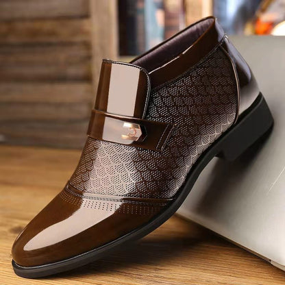 Warm And Velvet Thickened High-Top Business Casual Cotton Shoes