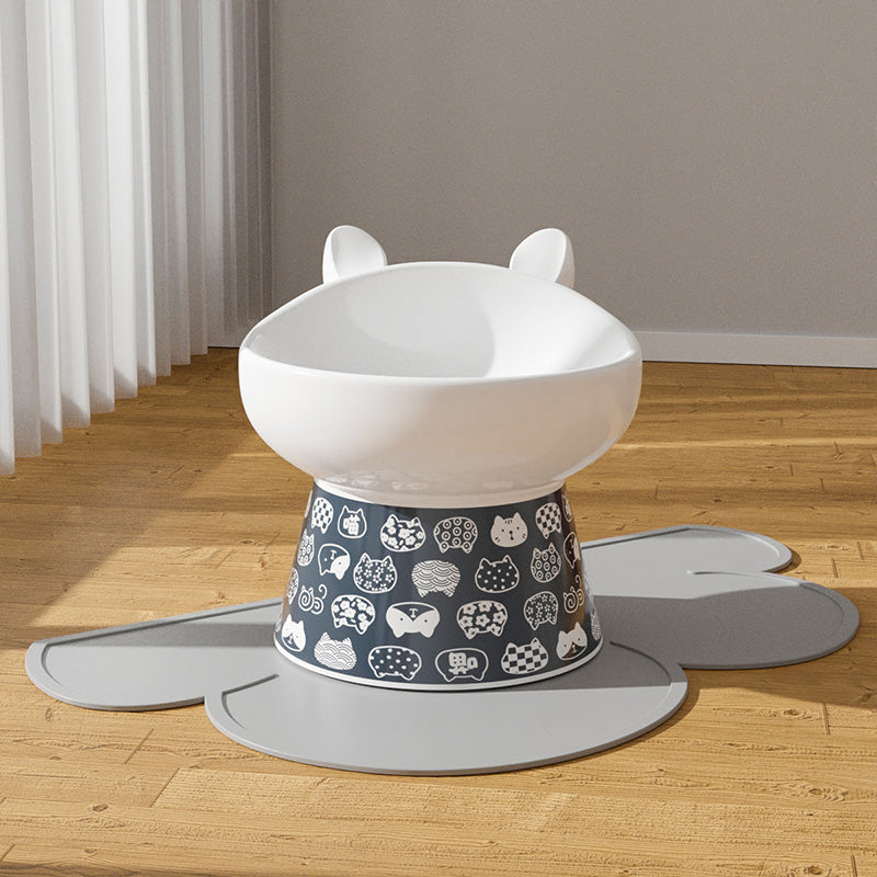 Anti-overturning High Foot Double Bowl Pet Supplies