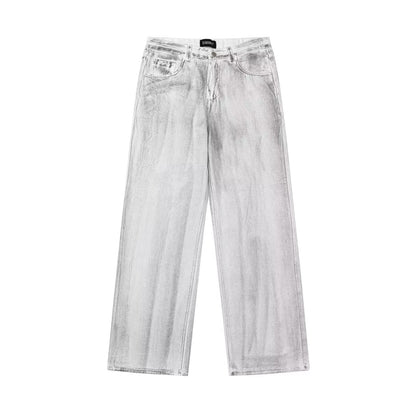 Retro Distressed Dirty Loose Mop Jeans