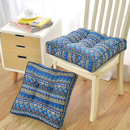 Thick cotton linen tatami chair cushion