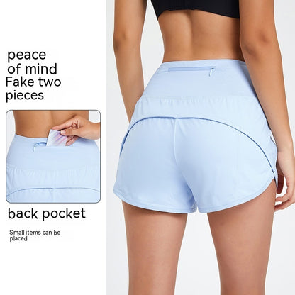 Fitness Sports High Waist Anti-exposure Quick-drying Shorts