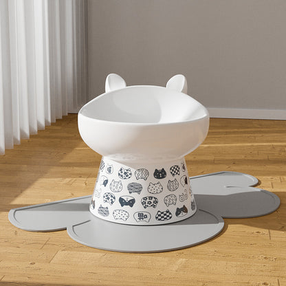 Anti-overturning High Foot Double Bowl Pet Supplies