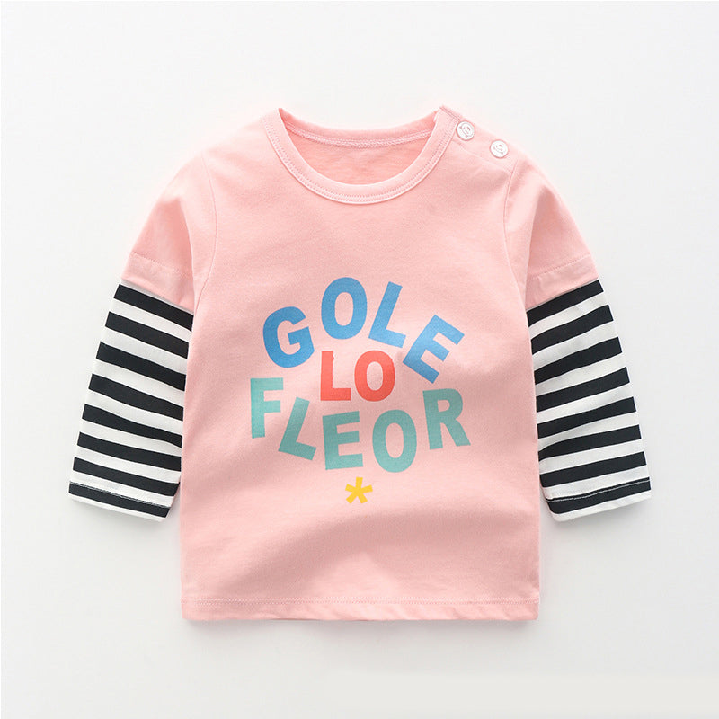 Baby cotton long sleeve T-shirt