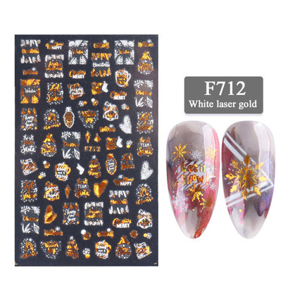 Nail Art Stickers 3d Christmas Series Two-color