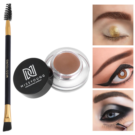 Waterproof Plastic Eyebrow Cream Eyebrow Brush Combination Set