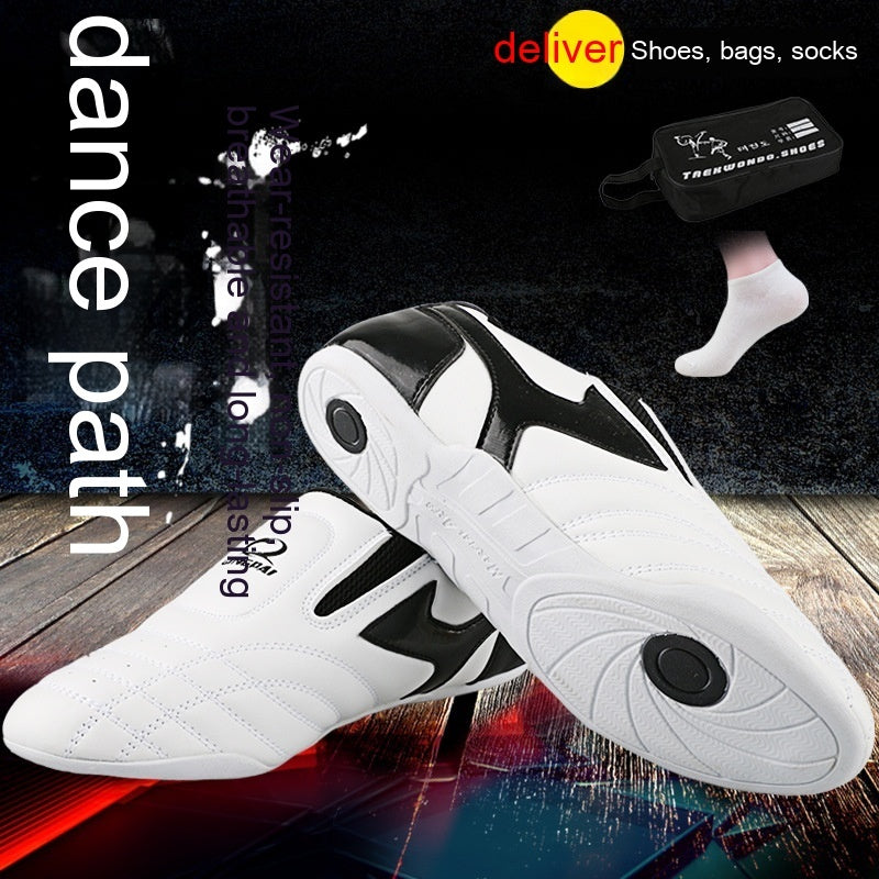 Soft Bottom Professional Type Children Boxing Breathable Widened Sanda Empty Hand Taoist Shoes