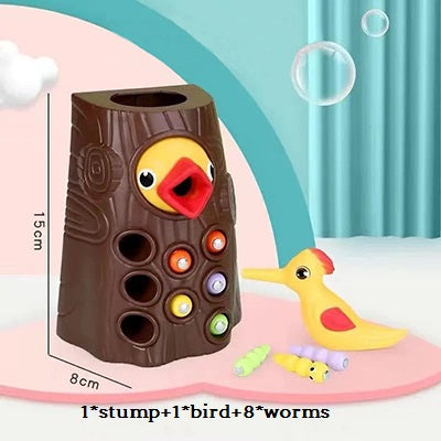 Woodpecker Toys Fishing And Insect Catching Games Intelligence Development Early Childhood Education Magnetic Toys Hand Eye Coordination