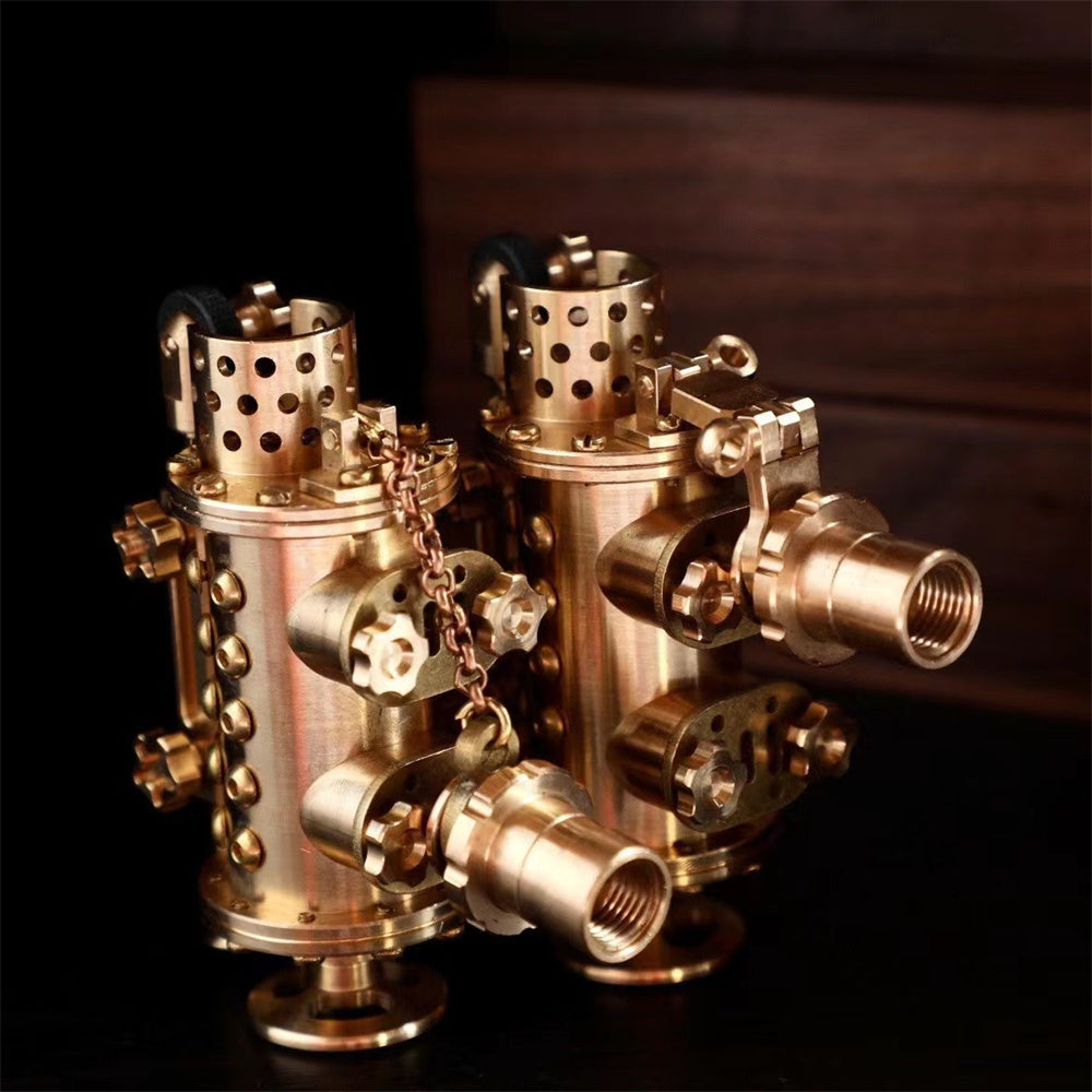 All Copper Handmade Mechanical Punk Kerosene Lighter Trench Machine