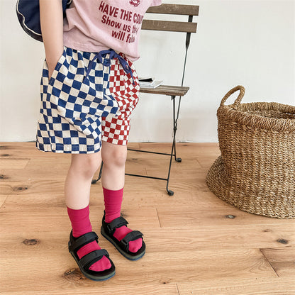 Summer Plaid Short Casual Pants